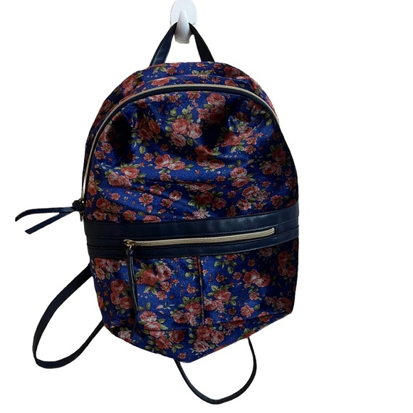 Floral Velvet Like Backpack - Picture 2 of 15